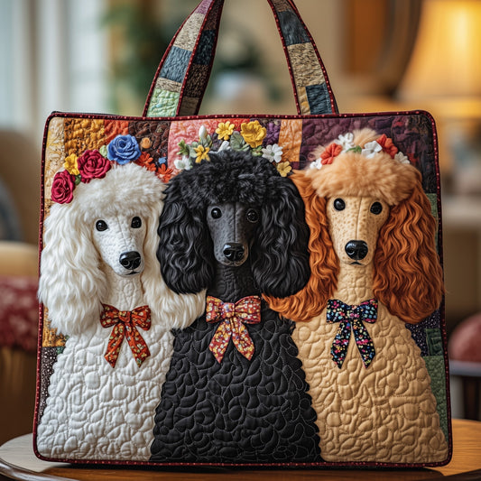 The Poodle Friends Quilted Tote