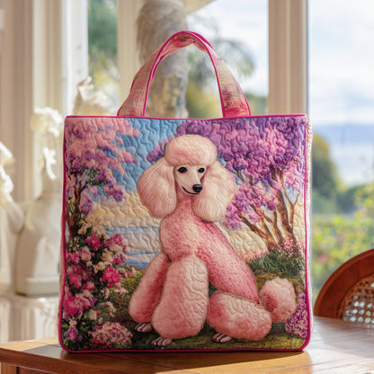 The Charming Poodle Quilted Tote