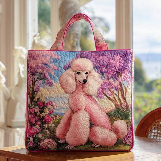 The Charming Poodle Quilted Tote