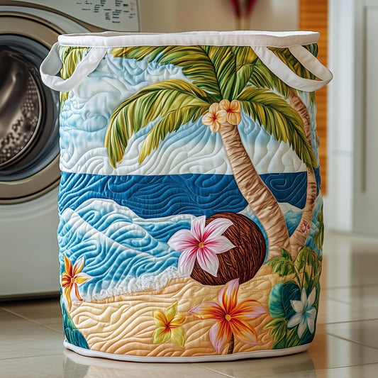 Tropical Plumeria Laundry Quilted Tote