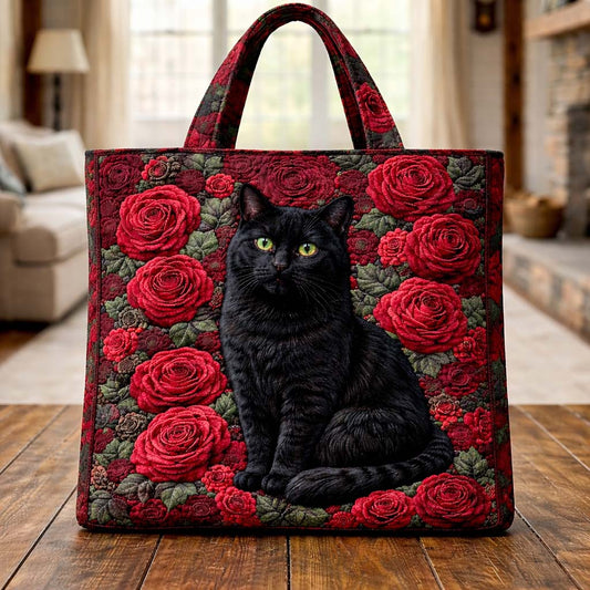 The Gentle Purr Quilted Tote