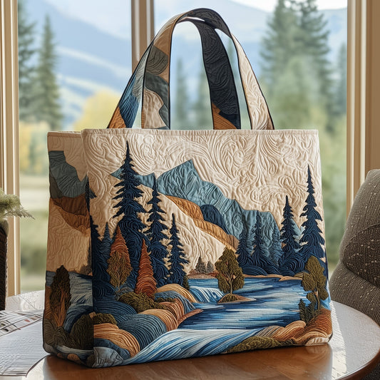 The Forest Landscape Quilted Tote