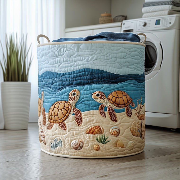 Turtle Ocean Laundry Quilted Tote