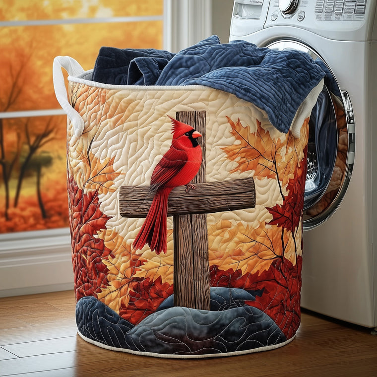 The Cardinal Faith Quilted Laundry Basket Tote