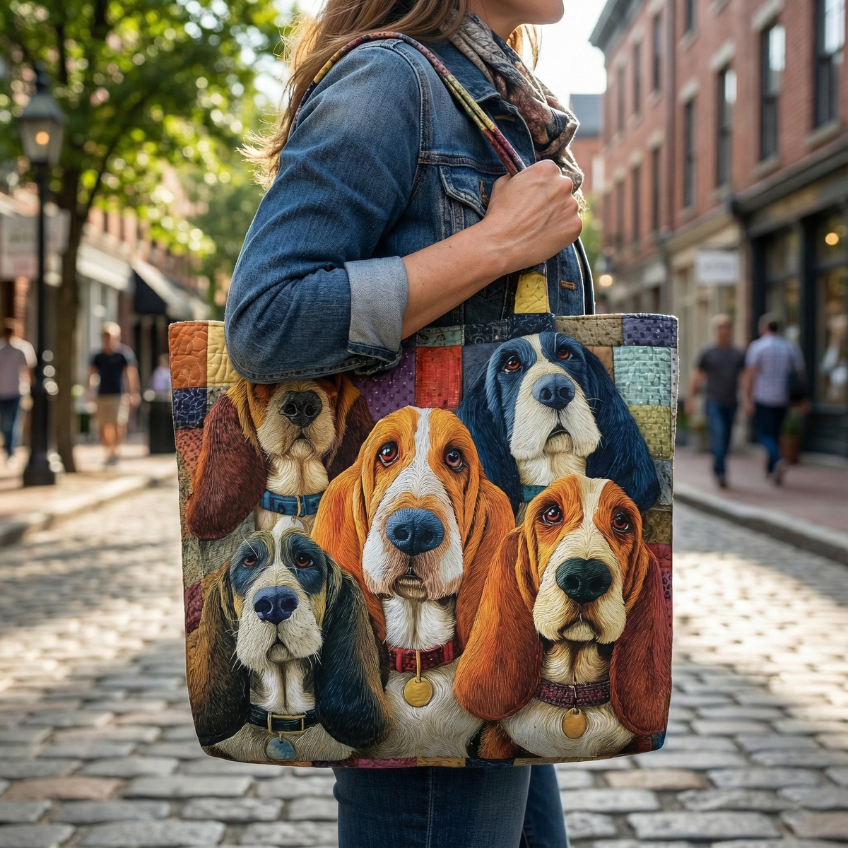 Everyday Basset Hound Quilted Tote