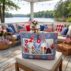 The Homestead Americana Quilted Classic Tote