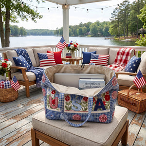 The Homestead Americana Quilted Classic Tote
