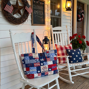 The Independence Burst Quilted Classic Tote