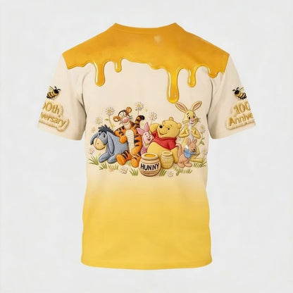 Honey Bear Celebrating A Century Of Friendship - Personalized Mouse All Over Shirt - MNPS0108