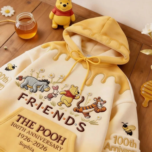 Honey Bear 100 Years Of Friendship Together - Personalized Mouse All Over Shirt - MNPS0107