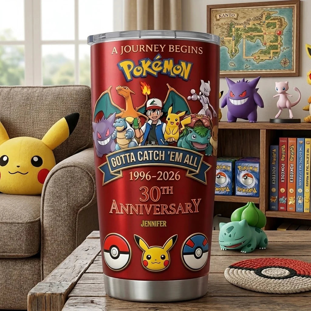 Celebrate 30th Anniversary Of Catching Them All - Personalized Tumbler | MNP01004T