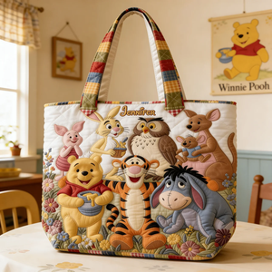 Honey Bear Friends - Personalized Quilted Tote Bag - NSK10009