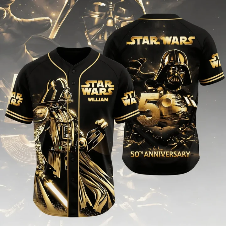 Galaxy Star Celebrate 50 Years Of Legend - Personalized Baseball Jersey - MNPS01BJ
