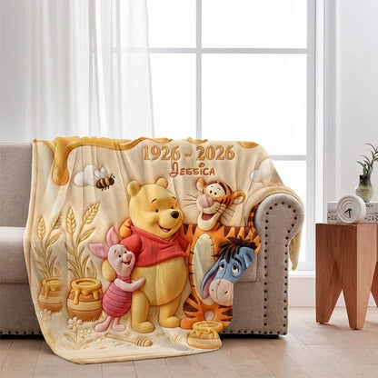 Bear And Friends - Personalized Mouse Blanket | MNPB01004