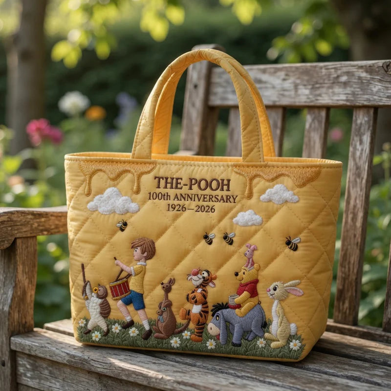 Honey Bear Celebrate 100 Years Of Friendship - Personalized Quilted Tote Bag - NSK10028