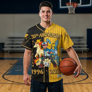 Celebrate 30 Years Of Catching Them All - Personalized Baseball Jersey - MNPS0402NL