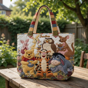 Honey Bear Friends - Personalized Quilted Tote Bag - NSK10009