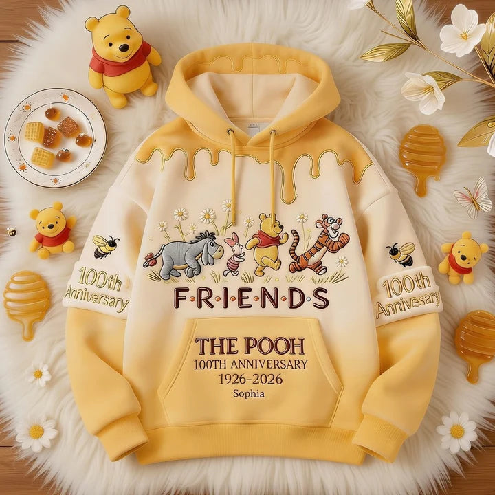 Honey Bear 100 Years Of Friendship Together - Personalized Mouse All Over Shirt - MNPS0107