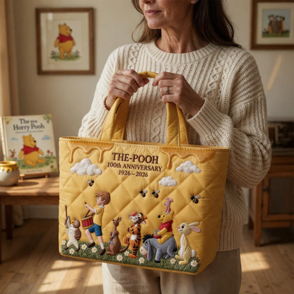 Honey Bear Celebrate 100 Years Of Friendship - Personalized Quilted Tote Bag - NSK10028
