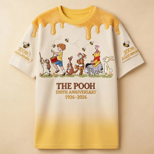 Honey Bear Celebrate Our 100th Anniversary With Friends - Personalized Mouse All Over Shirt - MNPS0111