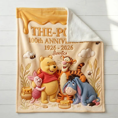 Bear And Friends - Personalized Mouse Blanket | MNPB01004
