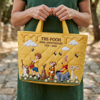 Honey Bear Celebrate 100 Years Of Friendship - Personalized Quilted Tote Bag - NSK10028