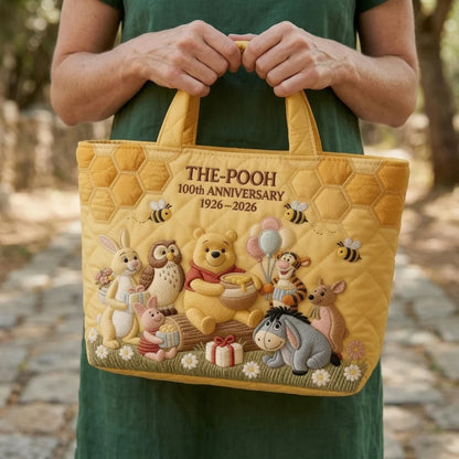 Honey Bear Celebrate 100 Years Of Friendship - Personalized Quilted Tote Bag - NSK10029