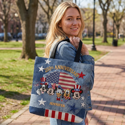 Magic Mouse Celebrate 250 Years Of America Freedom - Personalized Tote Bag - NSK10035