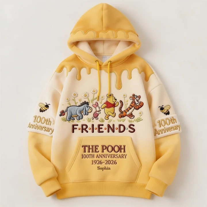 Honey Bear 100 Years Of Friendship Together - Personalized Mouse All Over Shirt - MNPS0107