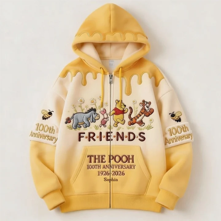 Honey Bear 100 Years Of Friendship Together - Personalized Mouse All Over Shirt - MNPS0107