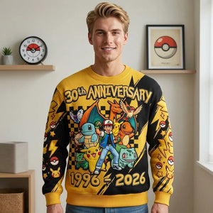 Celebrate 30 Years Of Catching Them All - Personalized All Over Shirt - MNPS0401TS