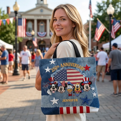 Magic Mouse Celebrate 250 Years Of America Freedom - Personalized Tote Bag - NSK10035