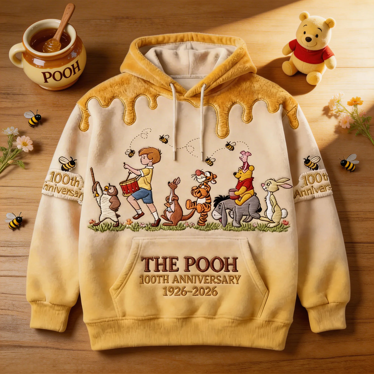 Honey Bear Celebrate Our 100th Anniversary With Friends - Personalized Mouse All Over Shirt - MNPS0111