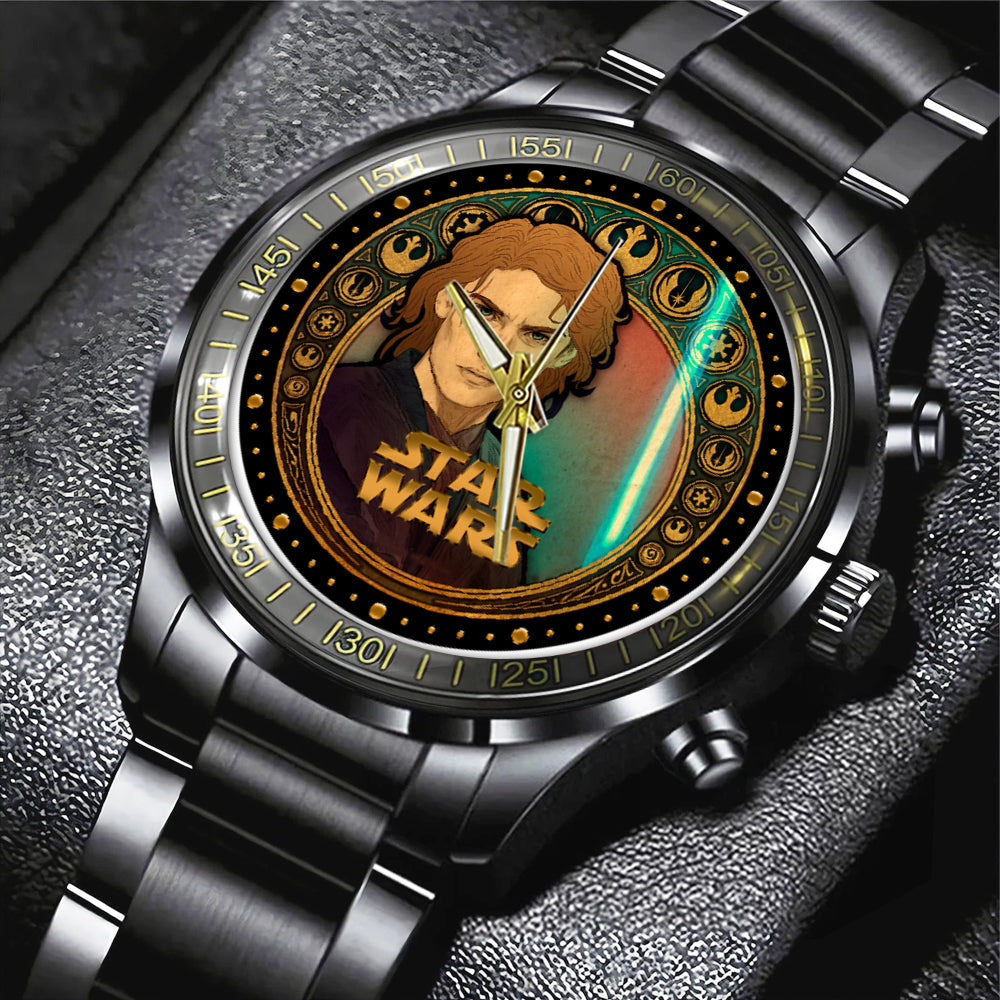 Star Wars Black Stainless Steel Watch – MNPST1106