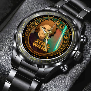 Star Wars Black Stainless Steel Watch – MNPST1106