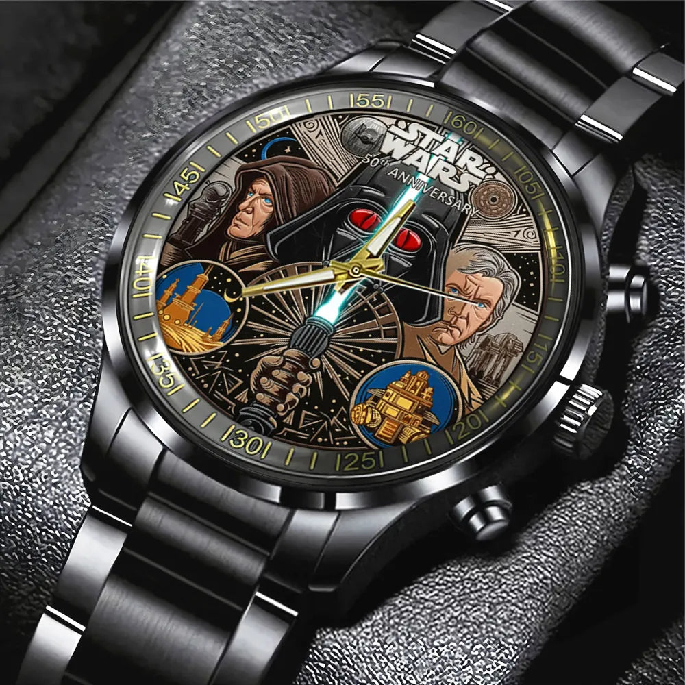 Star Wars Black Stainless Steel Watch – MNPST0405