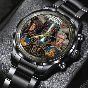 Star Wars Black Stainless Steel Watch – MNPST0405