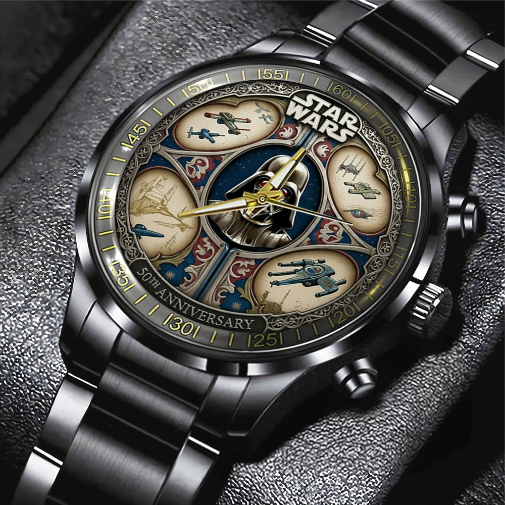 Star Wars Black Stainless Steel Watch – MNPST0406