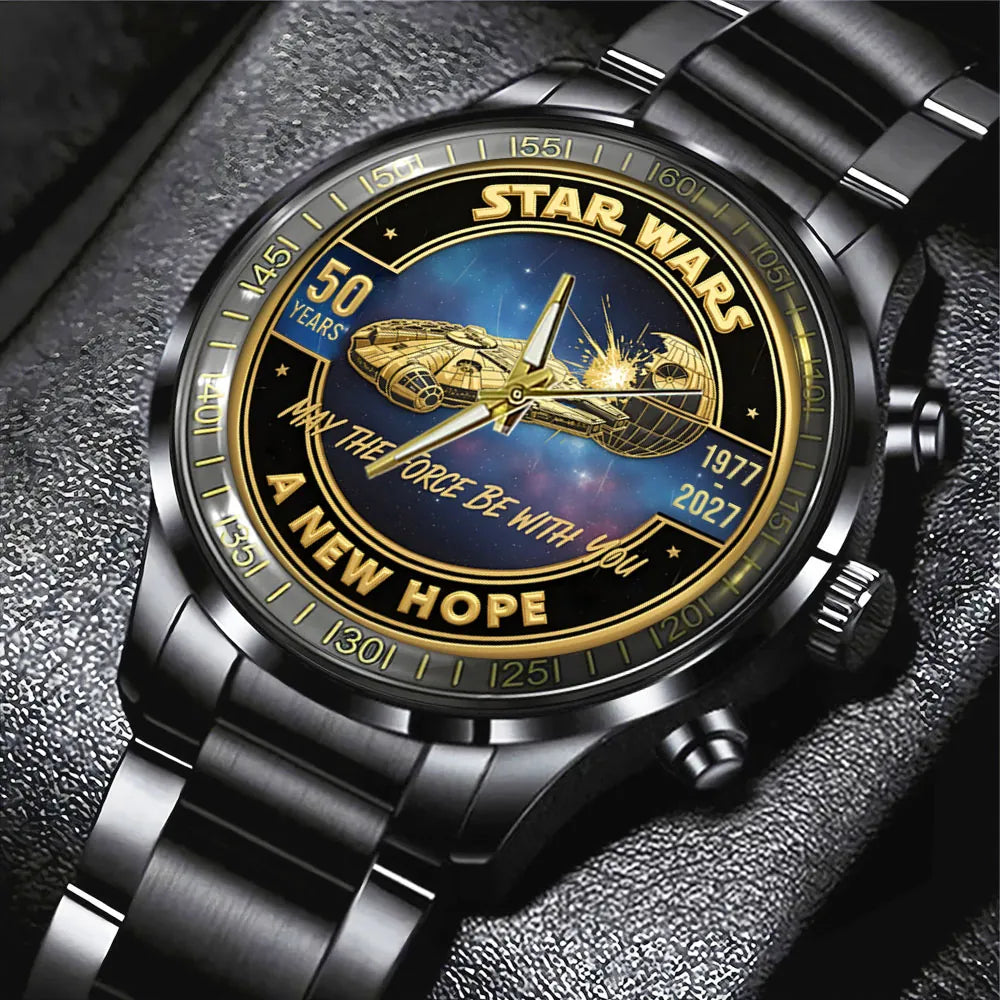 Star Wars Black Stainless Steel Watch – MNPST0386