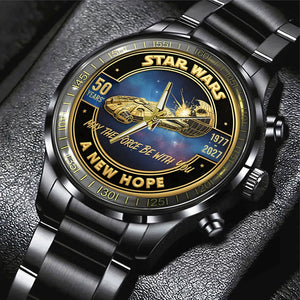 Star Wars Black Stainless Steel Watch – MNPST0386