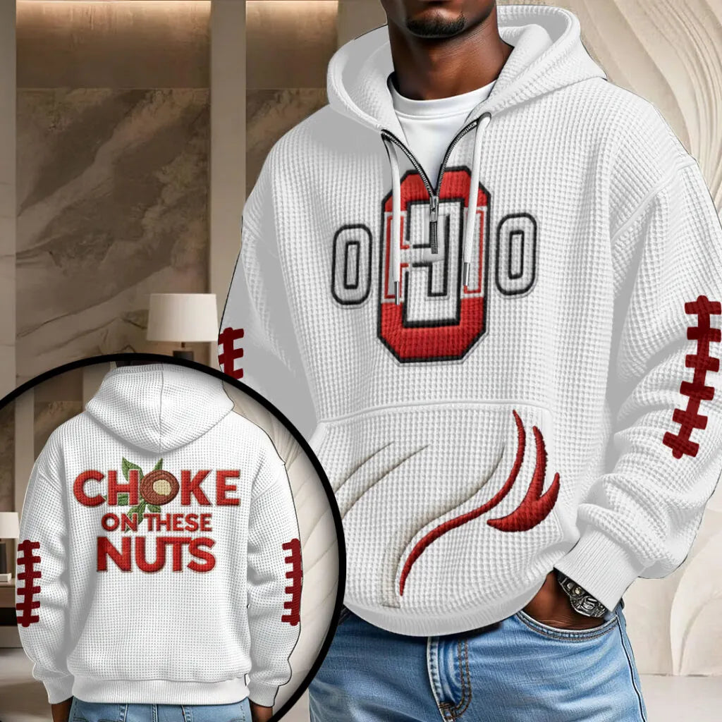 Ohio State Buckeyes Football 3D Unisex Waffle Hoodie – MNPST0545