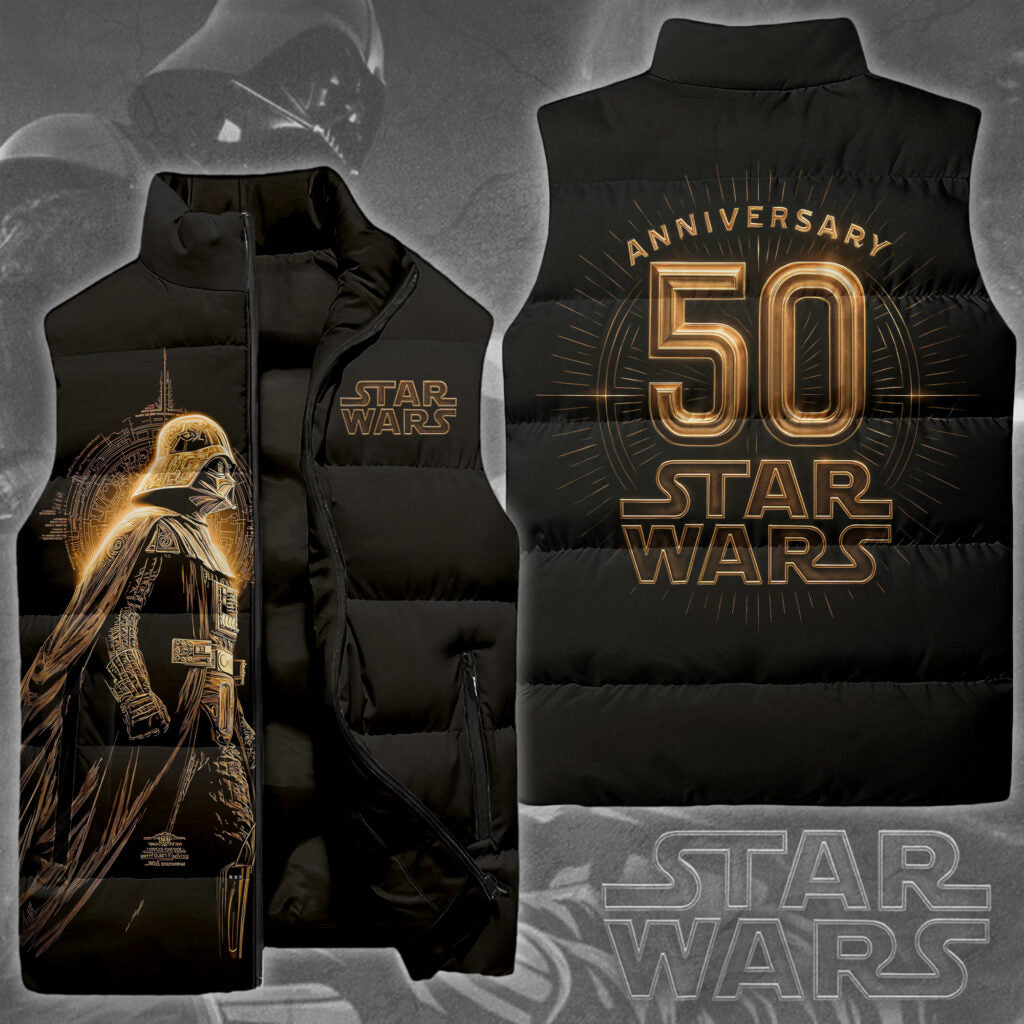 Star Wars 50th Anniversary 2027 3D Sleeveless Down Jacket – MNPST1037