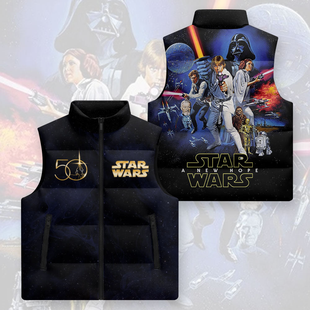 Star Wars 50th Anniversary 2027 3D Sleeveless Down Jacket – MNPST0851
