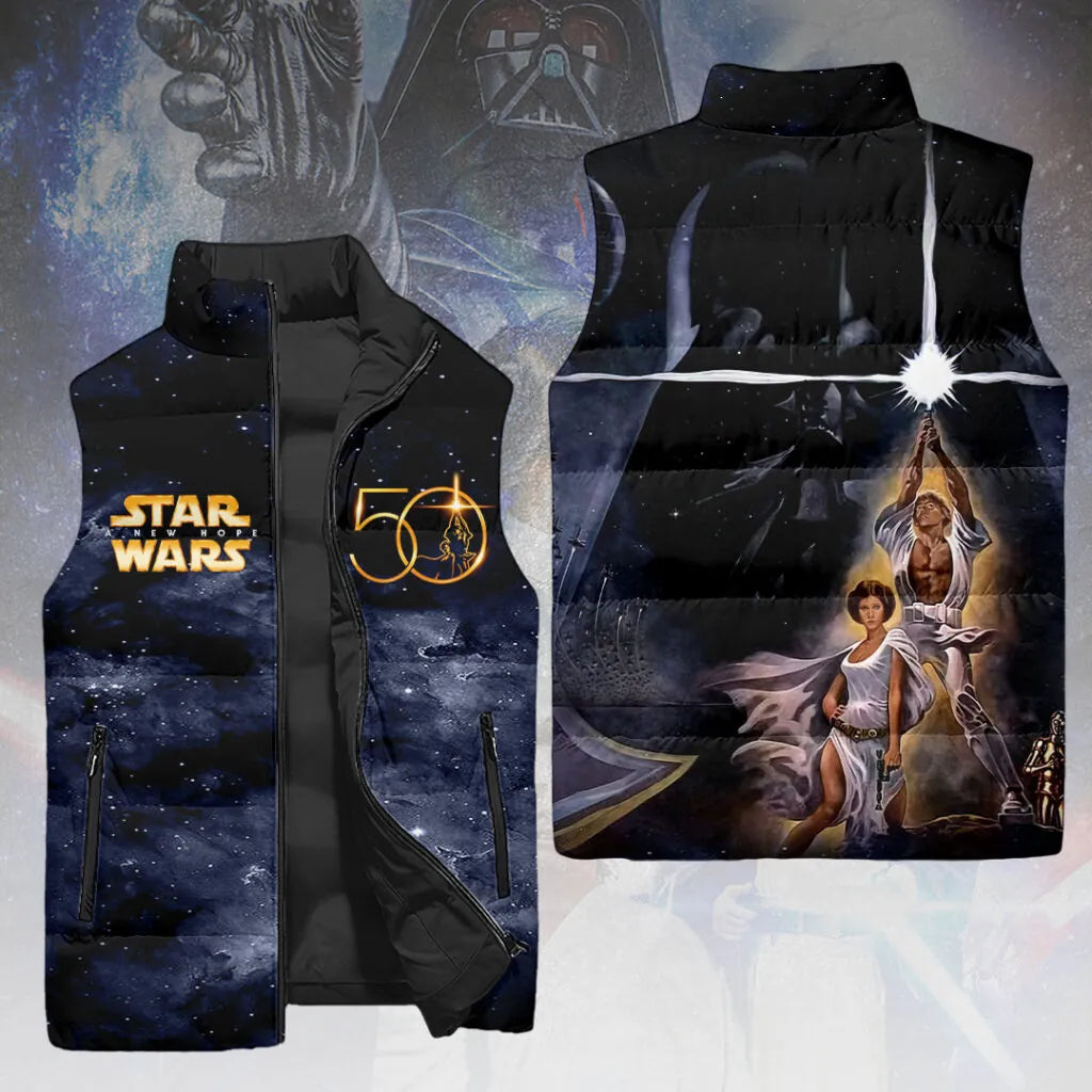 Star Wars 50th Anniversary 3D Sleeveless Down Jacket – MNPST0864