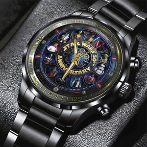 Star Wars 50th Anniversary Black Stainless Steel Watch – MNPST0258