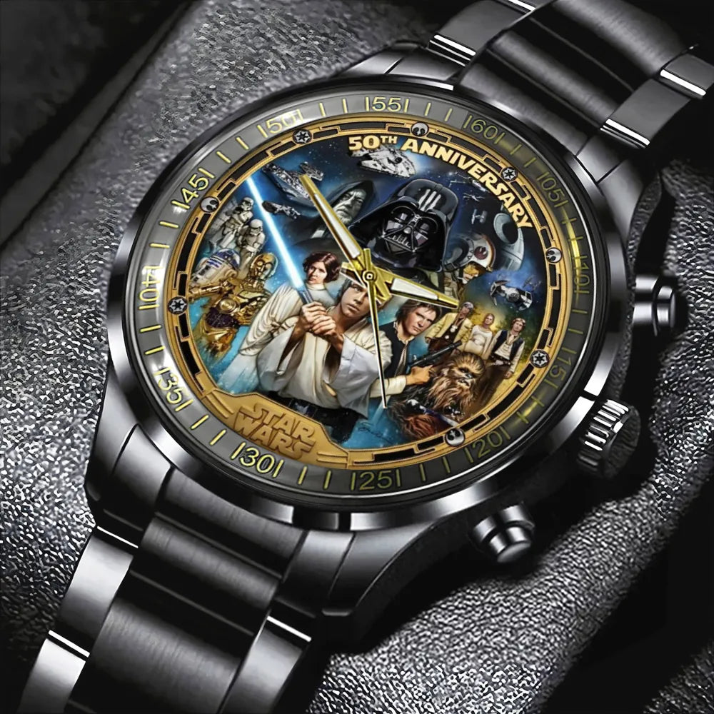 Star Wars 50th Anniversary Black Stainless Steel Watch – MNPST0121