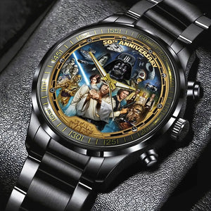 Star Wars 50th Anniversary Black Stainless Steel Watch – MNPST0121