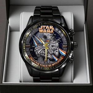 Star Wars 50th Anniversary Black Stainless Steel Watch – MNPST0161