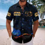 Star Wars 50th Anniversary Short Sleeve Button-Down Shirt – MNPST0375