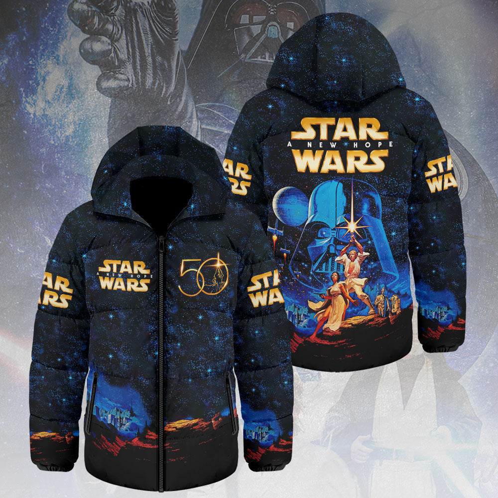 Star Wars 50th Anniversary Thickened Down Hooded Jacket – MNPST0858